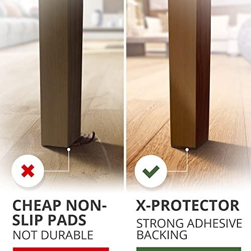 X-Protector X-PROTECTOR Non Slip Furniture Pads 24 Premium Furniture Grippers 1 1/2\"! Best SelfAdhesive Rubber Feet Furniture Feet Ideal Non Skid Furniture Pad Floor Protectors Keep Furniture in Place!