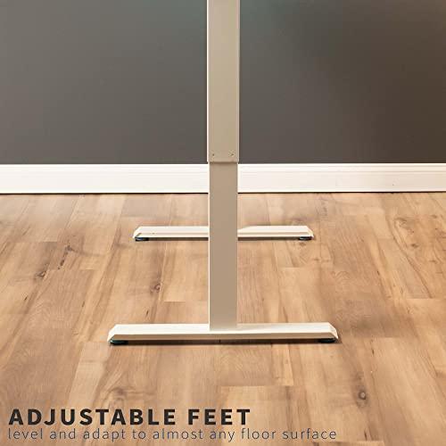 VIVO VIVO Electric Dual Motor Standing Desk Frame for 43 to 79 inch Table Tops, Frame Only, Ergonomic Standing Height Adjustable Base with Push Button Memory Controller, White, DESK-V122EW