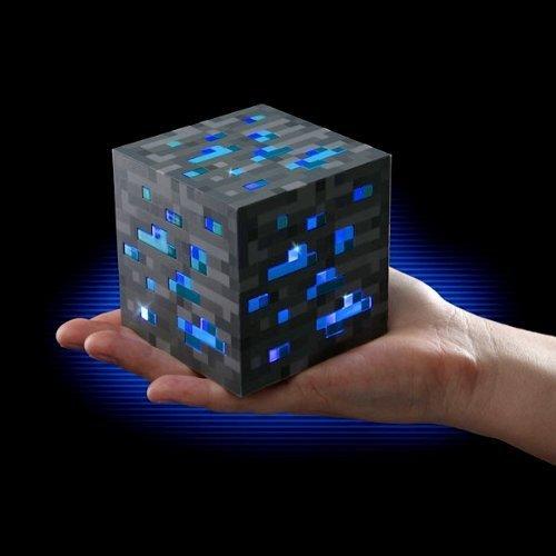 Minecraft ThinkGeek Minecraft Light-Up Blue Stone Diamond Ore - Sure to Keep Pigmen Away