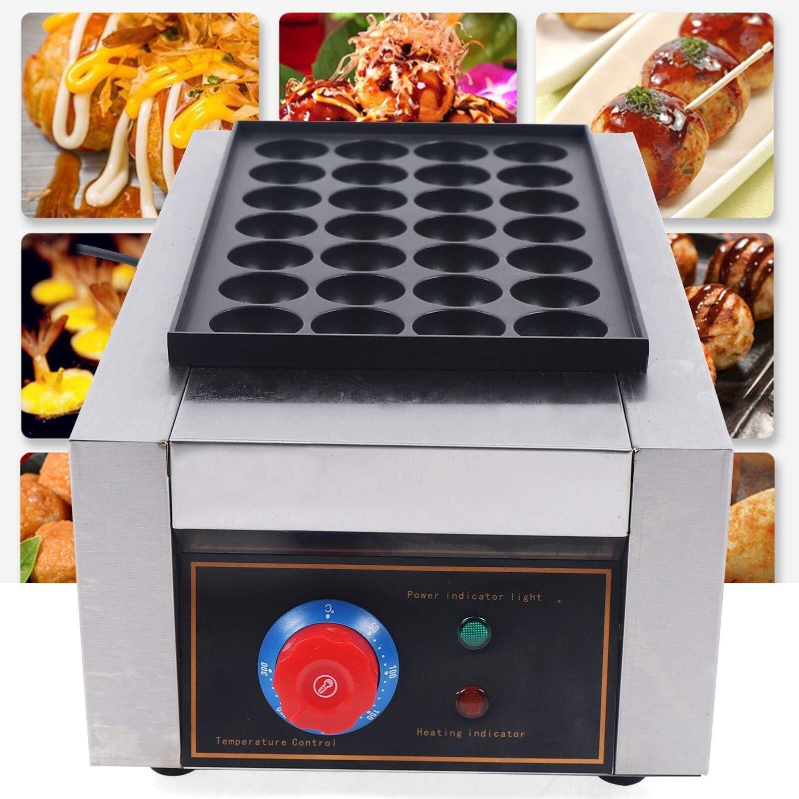 LPLYAA LPLYAA Electric Takoyaki Maker, Commercial 28PCS Takoyaki Grill with Nonstick Molds Japanese Octopus Fish Ball Cake Grill Pan, 20240327