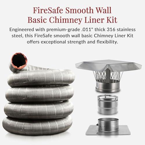 Fireside Chimney Supply Fireside Chimney Supply FireFlex Smooth Wall Basic Chimney Liner Kit - 4in x 20ft