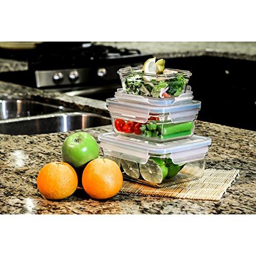 GLASSLOCK Glasslock 6-Piece Rectangle Oven Safe Container Set