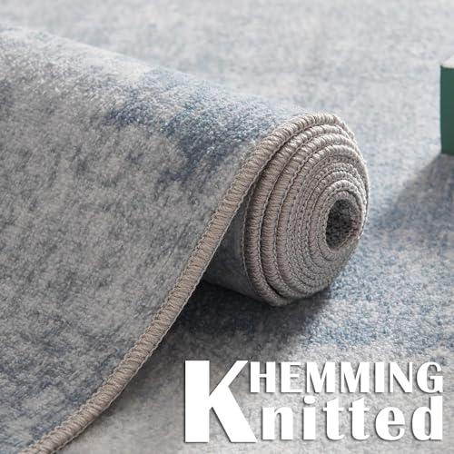 COLLACT COLLACT Hallway Runner Rug 2x7 Washable Rug Area Rug Modern Abstract Rug Indoor Contemporary Carpet Chenille Thin Rug Kitchen Grey Print Non Slip for Bathroom Bedroom Living Room