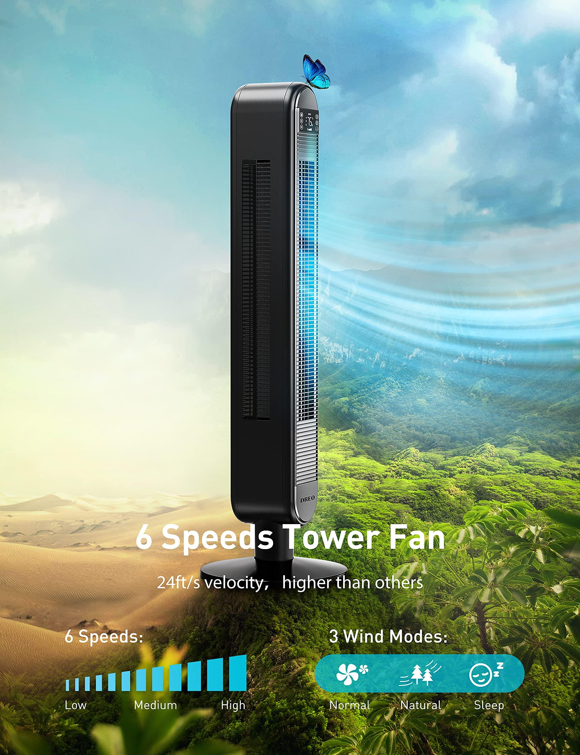 Dreo Dreo Tower Fan Bundle with Remote and Bladeless Design (Nomad One (DR-HTF007) + Cruiser Pro T2)