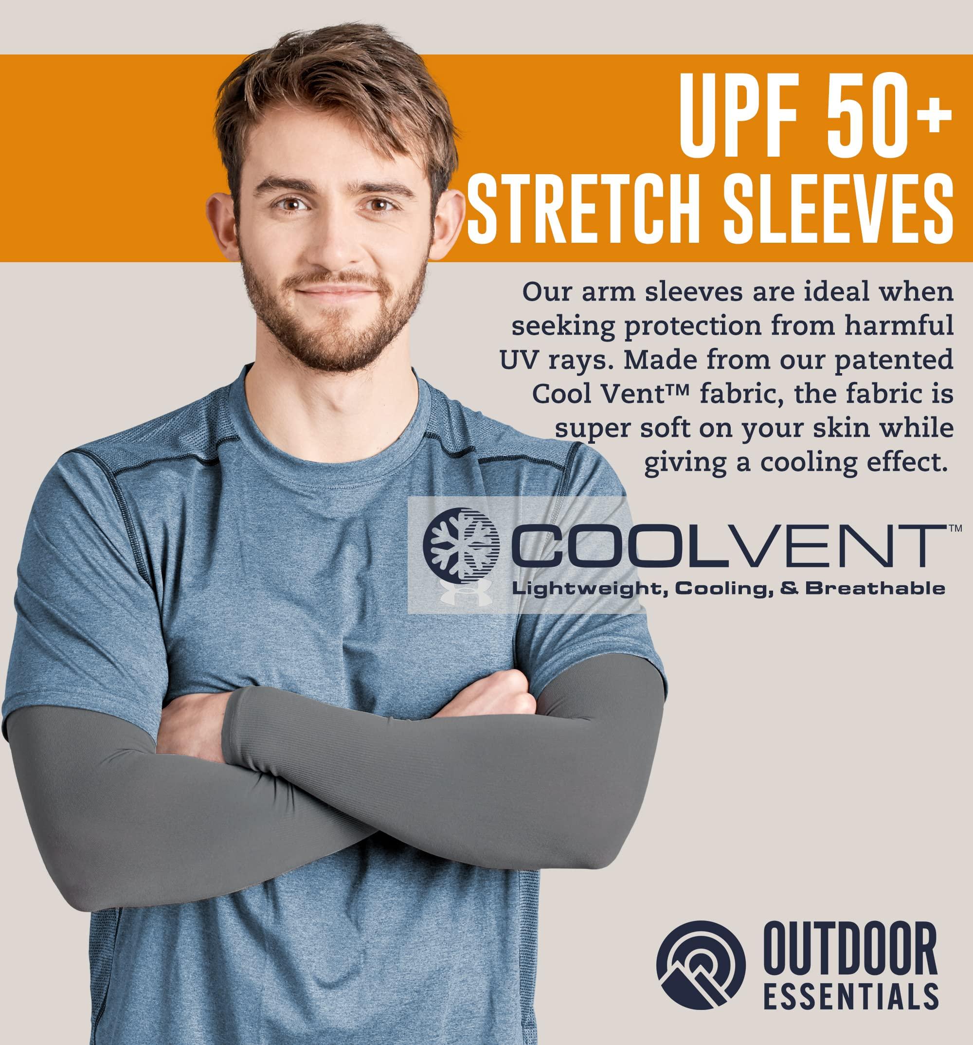 Outdoor Essentials OutdoorEssentials UV Sun Protection Arm Sleeves - Compression Arm Sleeve, UV Arm Sleeves for Men,Women - Sports Cooling Sleeves, Baseball, Golf