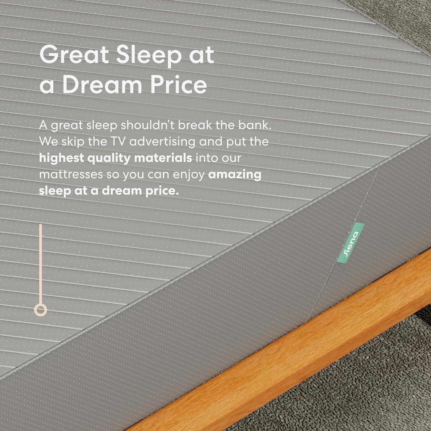 Siena Siena Twin XL 10 Mattress with Bed Frame - Grey - Medium Firm Gel Memory Foam - Premium Pressure Relieving Layers - 180-Night Trial - 10 Year Mattress Warranty - Easy Assembly - 8 Inch Legs