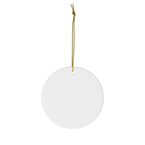 Lovesout Pinecones Theme Design with Baby African Hedgehog Personalized Name Christmas Ornaments 2024 Circle White Ceramic Pet Owner Gifts