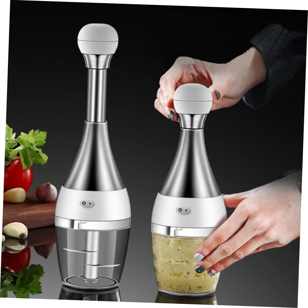 GRIRIW GRIRIW 1pc Mincer Garlic Cutter Electric Mixer Meat Crusher Handheld Mixer Babyfood Food Maker Grinder Manual Garlic Onion Mixer Electric Slicer Vegetable Cutter Ginger Pp White