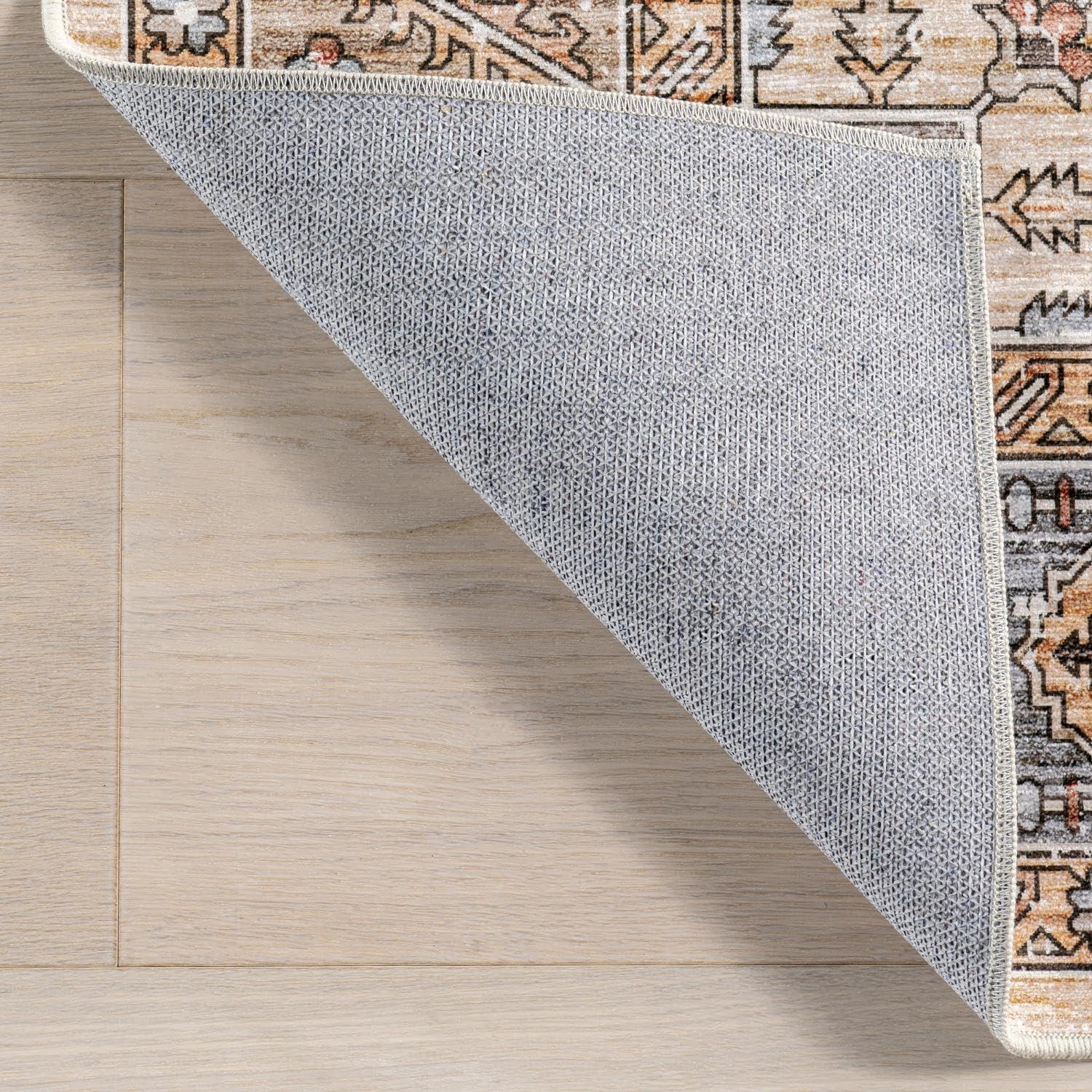 nuLOOM nuLOOM 9' x 12' Splashguard Machine Washable Area Rug with Waterproof Spill Proof Surface, Non Slip Backing and Stain Resistant for Living Room, Bedroom, Kitchen, Dining Room, Purnima Ivory