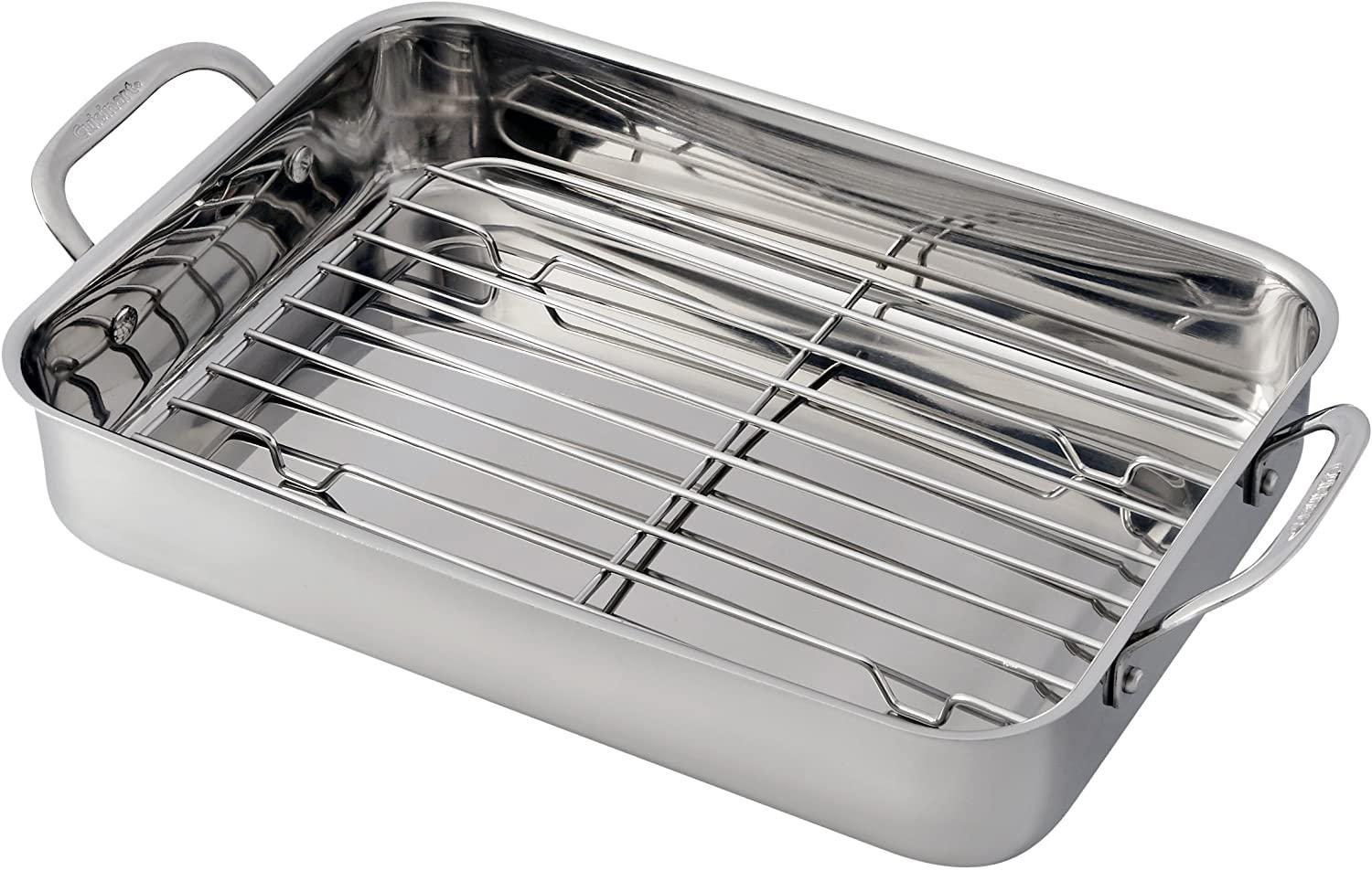 Cuisinart Cuisinart 7117-14RR 14-Inch Chef\'s-Classic Cookware-Collection, Lasagna Pan w/Stainless Roasting Rack, Stainless Steel