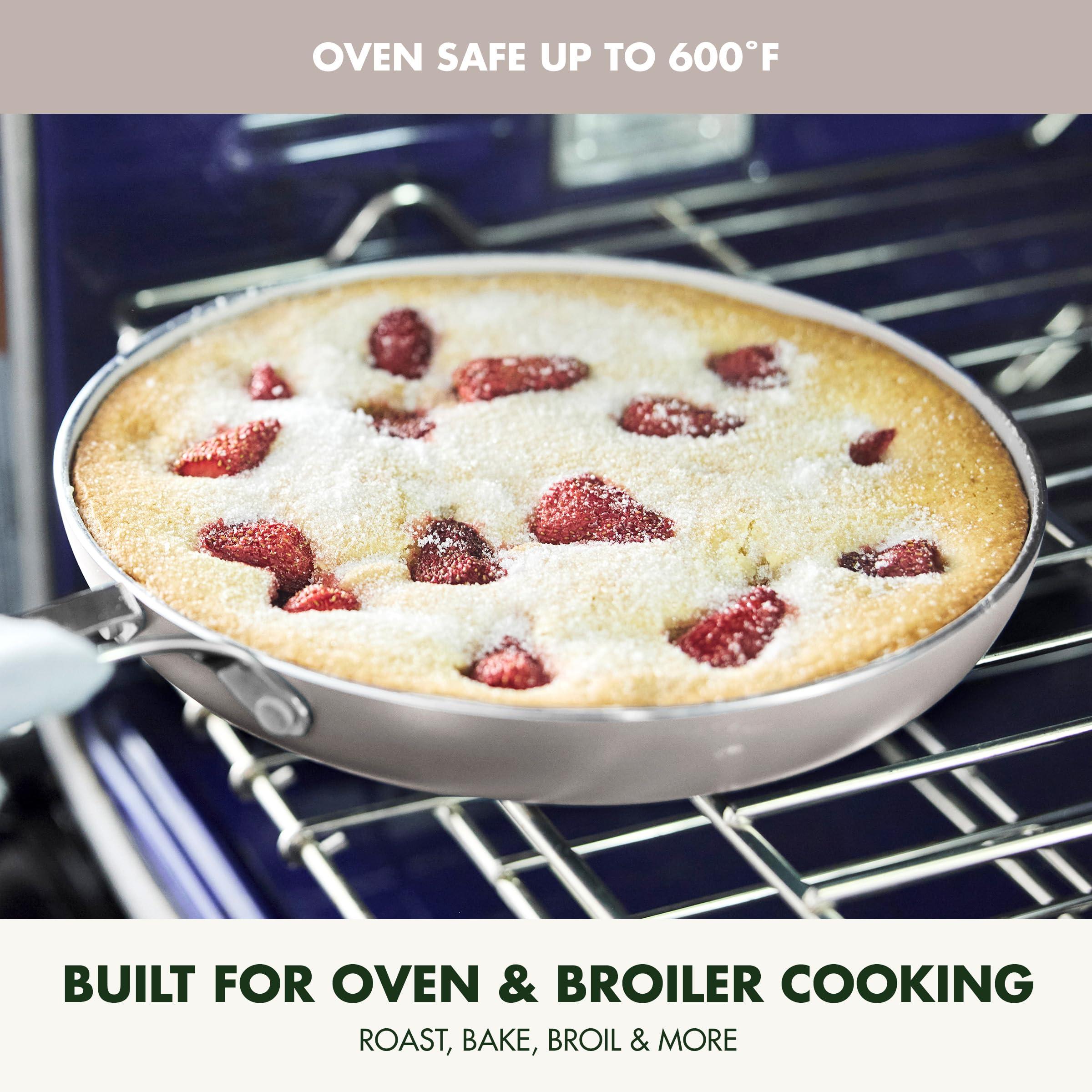 GreenPan GreenPan Nova 8in and 10in 2 Piece Frying Pan Skillet Set, Healthy Ceramic Nonstick, PFAS-Free, Induction Suitable, Dishwasher and Oven Safe, Clay