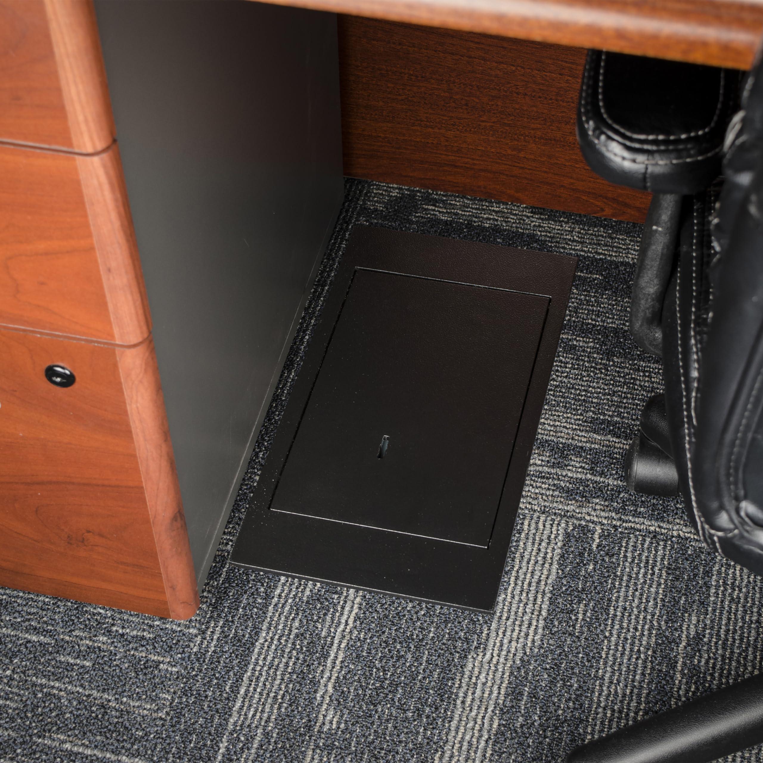 BARSKA Barska 0.22 Cubic Ft. Hidden Security Floor Safe with Key Lock for Home, Business, Valuables, Jewelry, Cash