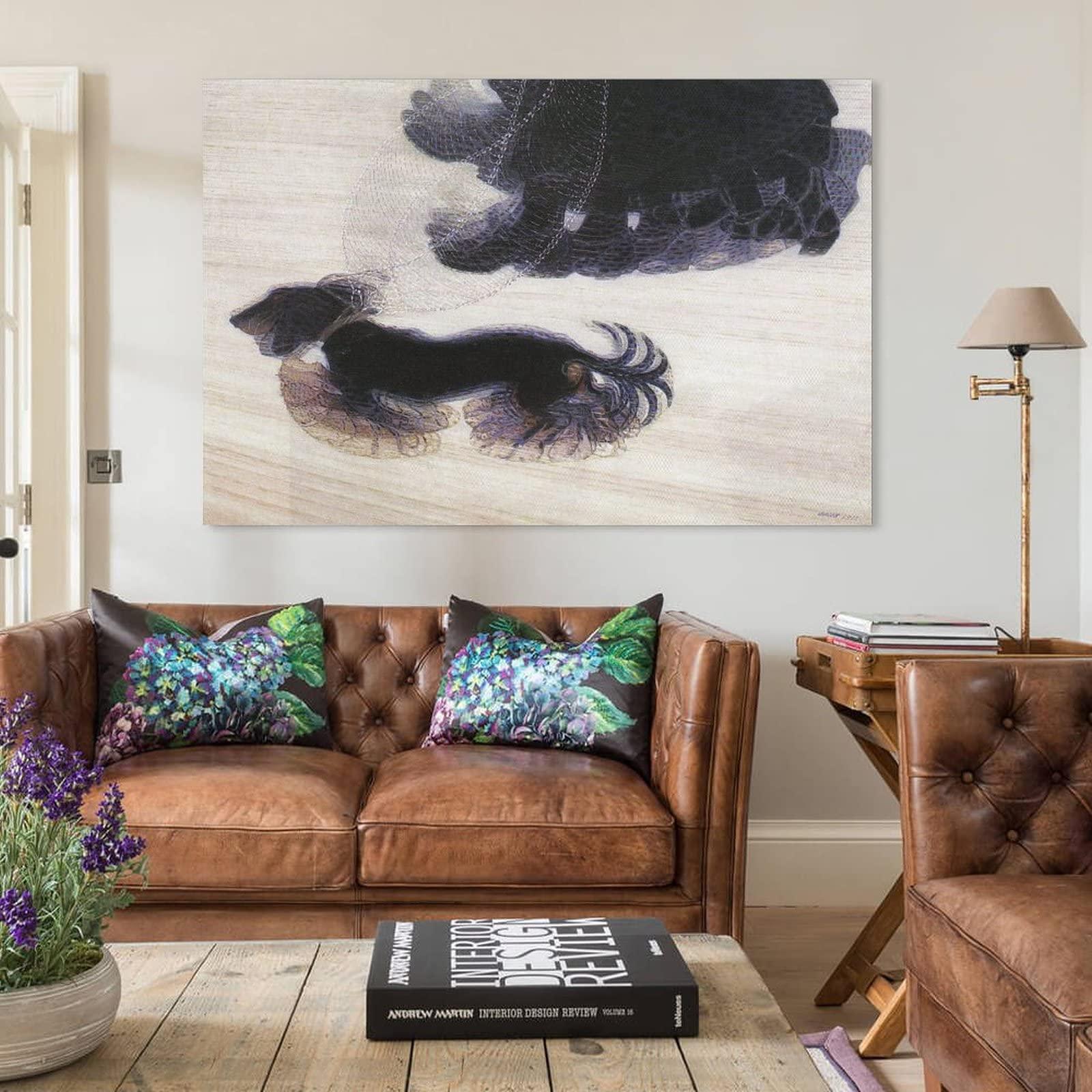 HUANGZIHUA886 Giacomo Balla - Dynamism of A Dog on A Leash Poster Decorative Painting Canvas Wall Art Living Room Posters Bedroom Painting 16x24inch(40x60cm)