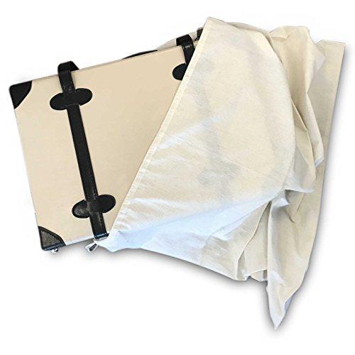 TheDisplayGuys For Your Modern Living 12 Pack 29\"x29\" Extra Thick Cotton Muslin Laundry Dust Cover Bags with Drawstring Natural Color