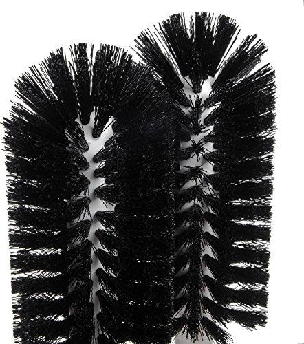 Carlisle FoodService Products SPARTA 4046003 Plastic Twin Glass Washer, Scrub Brush With Suction Base, 8 Inches, Black