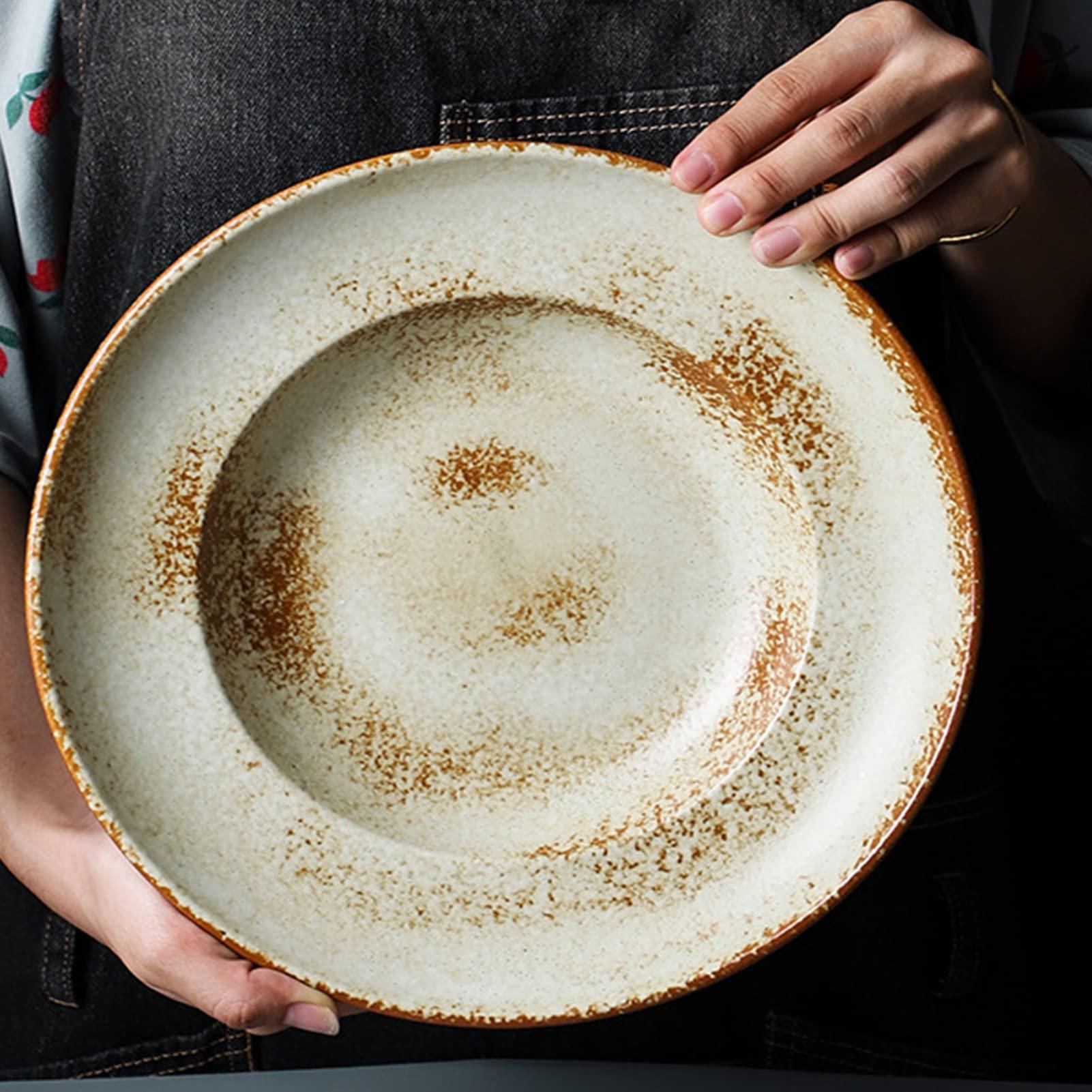 Brigtviee 60-Piece Dinnerware Set, Service for 8, Porcelain Dinnerware Sets, Kitchen Ceramics Plates and Bowls Sets, Dinner Set, Dishes Set, Tableware Set, Microwave and Dishwasher Safe