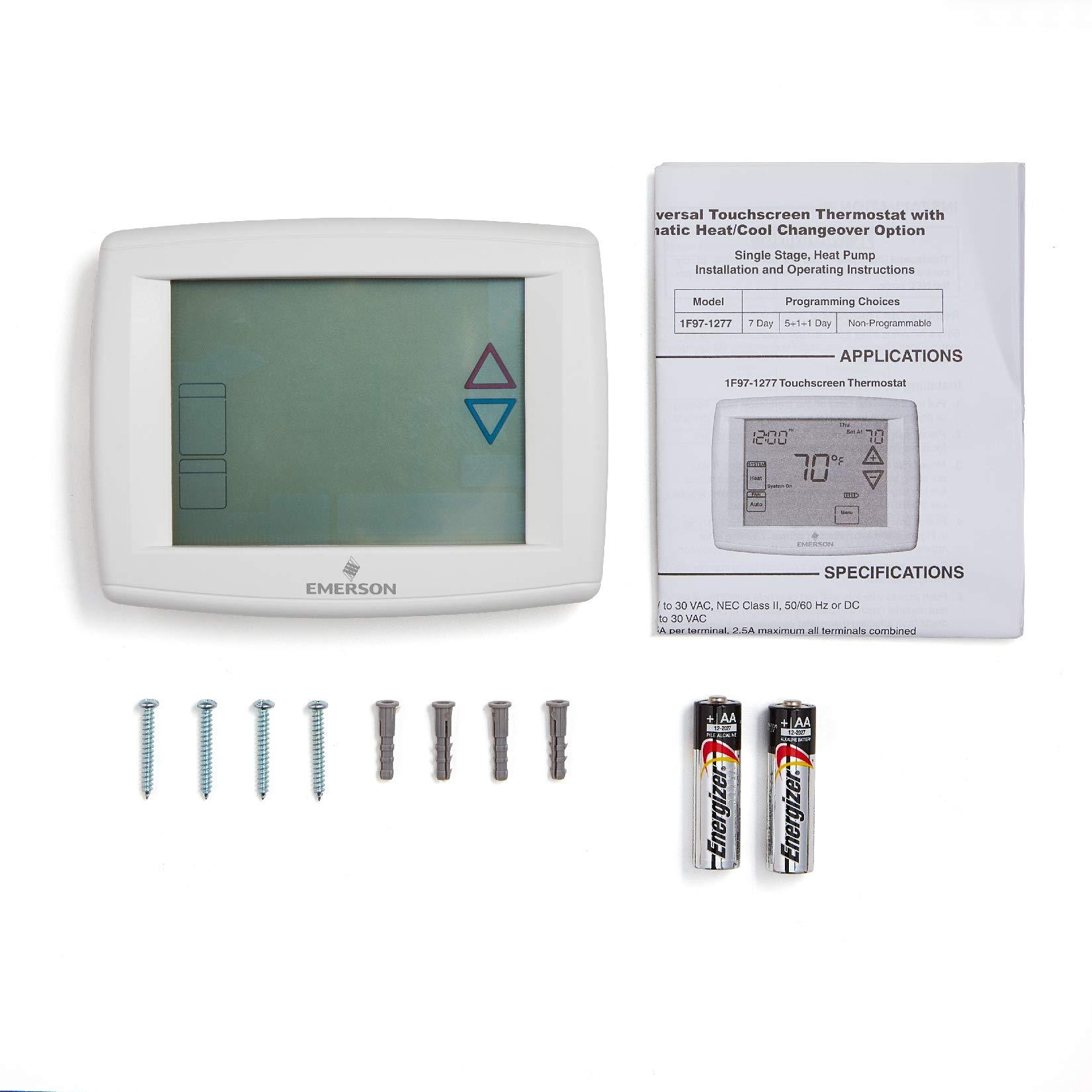 White Rodgers Emerson 1F95-1277 Touchscreen 7-Day Programmable Thermostat