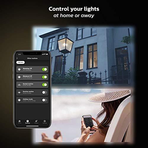 PHILIPS Philips Hue White and Color Ambiance LED Smart Light Bulb Starter Kit, 3 A19 Smart Bulbs & 1 Hue Hub (Works with Alexa, Apple HomeKit & Google Assistant)
