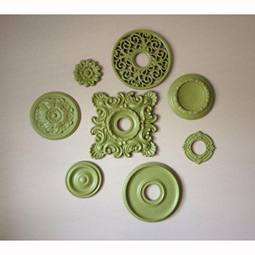 Ekena Millwork Ekena Millwork CM12LEBLF Legacy Acanthus Ceiling Medallion, 12 3/4\"OD x 7/8\"P (Fits Canopies up to 3 1/2\"), Hand-Painted Jet Black