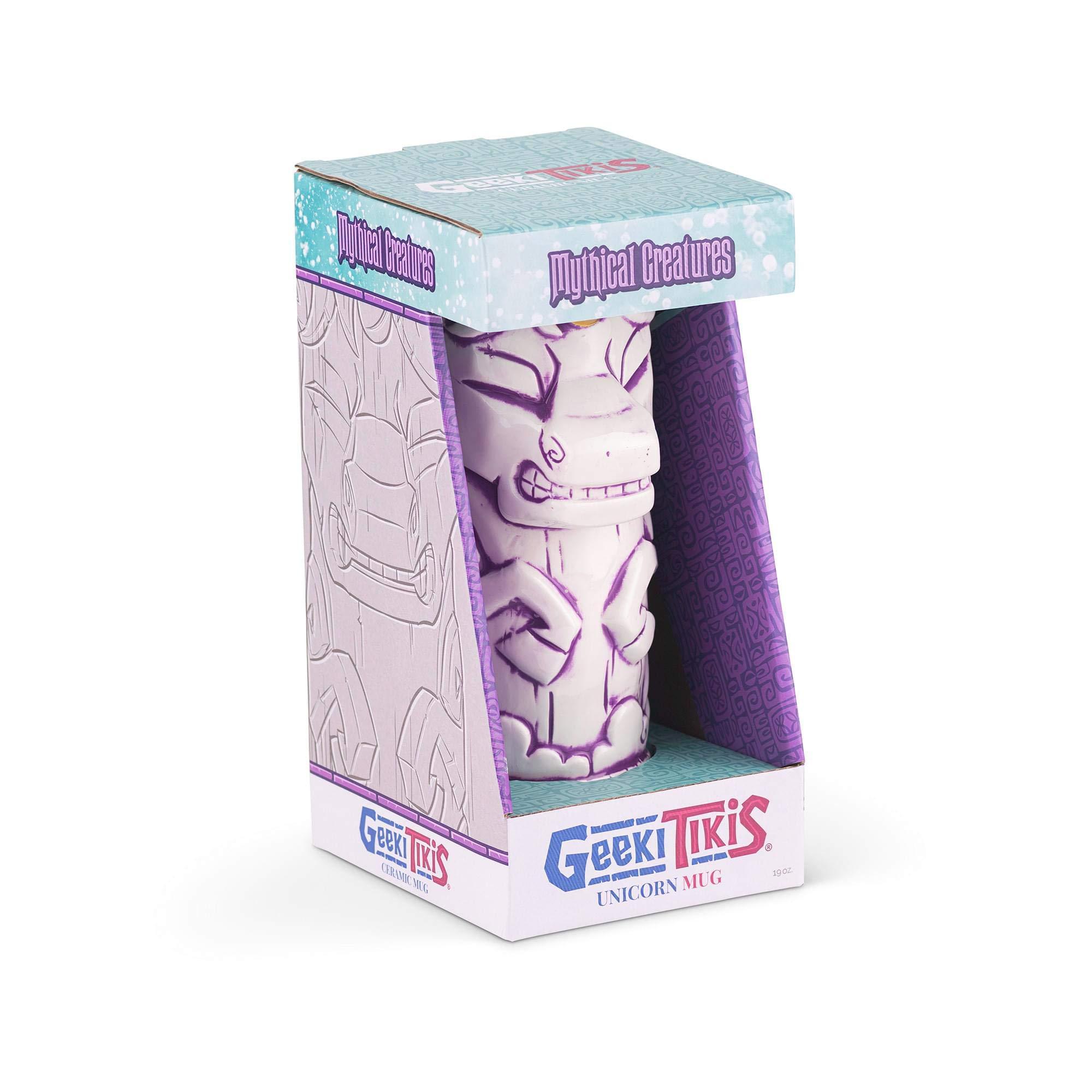 Geeki Tikis Geeki Tikis White Unicorn Fantasy Mug | Official Geeki Tikis Fantasy Series Ceramic Tiki Style Cup | Holds 19 Ounces