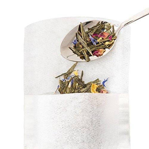finum Finum Disposable Paper Tea Filter Bags for Loose Tea, White, Extra Slim, 100 Count