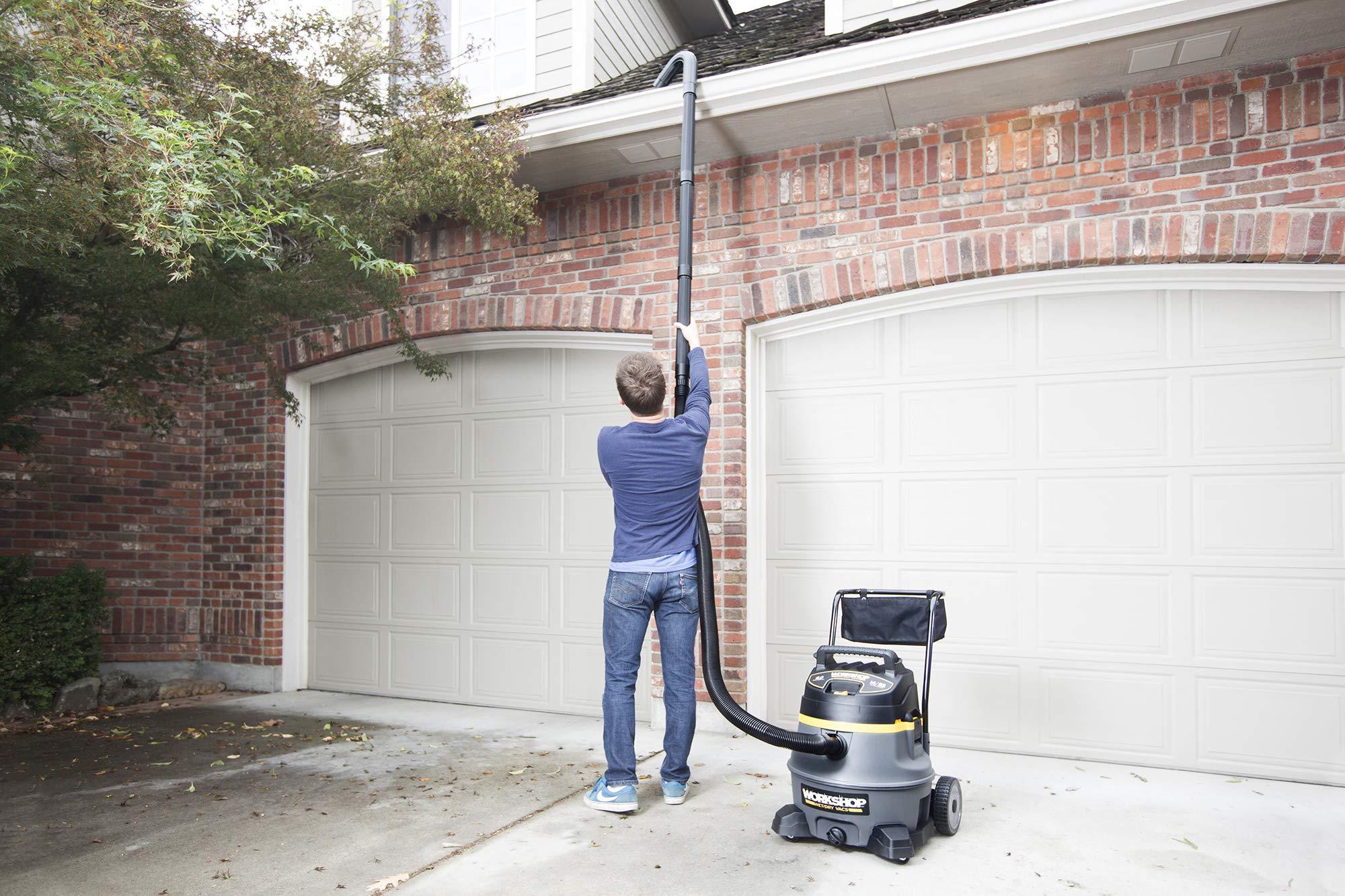 WORKSHOP Wet/Dry Vacs WORKSHOP Wet/Dry Vacs Vacuum Accessories WS25051A Gutter Cleaning Kit for Wet Dry Vacuum Cleaners, 2-1/2-Inch Wet/Dry Shop Vacuum Attachments Designed For Cleaning and Blowing Debris from Gutters