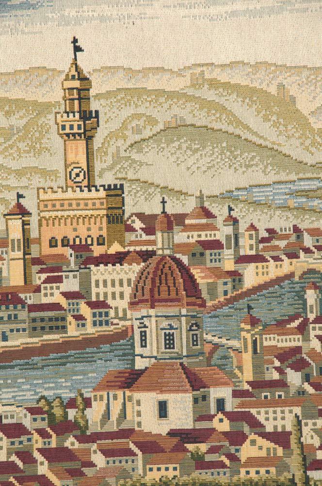 C Charlotte Home Furnishings Inc. Charlotte Home Furnishings Inc. Florence Ancient Map Italian Tapestry Wall Hanging 24 X 56 Inch Viscose Cotton And Polyester Blend Wall Art Italian Woven Perfect For Home Decor And Wall Decor
