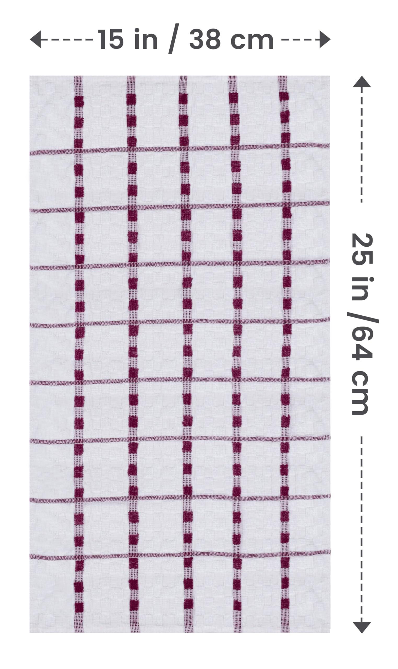 Utopia Towels Utopia Towels Kitchen Towels 12 Pack, 15 x 25 Inches, 100% Ring Spun Cotton Super Soft and Absorbent Linen Dish Towels, Tea Towels and Bar Towels Set (Burgundy)