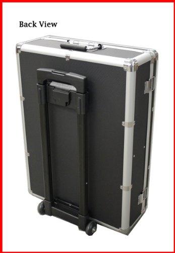 Hongwa New MegaDisc 1000 Mess-Free Aluminum CD DVD Storage Case Holder Box Black W Removable Trolley and Sleeves Without Hanger