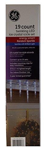 GE GE 19 Count Twinkling LED Ice Crystal Icicle Holiday/Christmas Energy Smart Set/String (1)