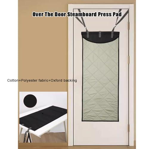 BERWDUXA BERWDUXA Over The Door Steamboard Press Pad, Vertical Hanging Clothes Ironing Board, for Handheld Steamer, Foldable Heat Resistant Clothing Care Steam Pad, with Glove(Pad)