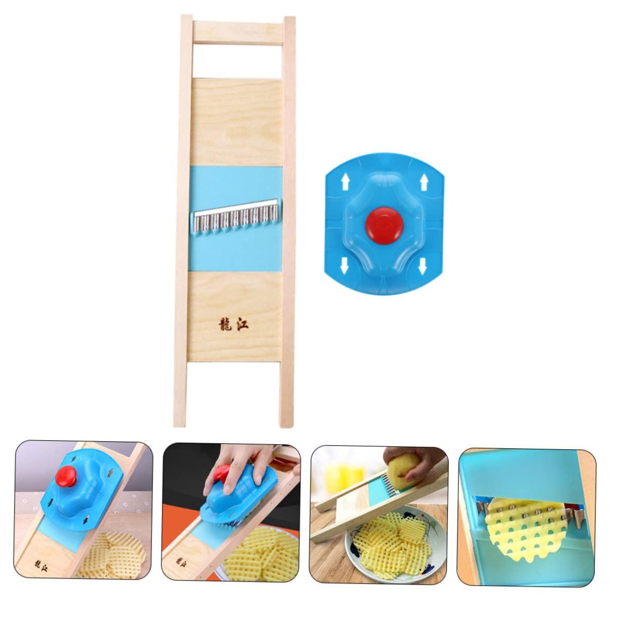 PRETYZOOM PRETYZOOM Professional Potato Cutter Slicer Waffle Fries Lattice Maker Easy to Assemble Clean