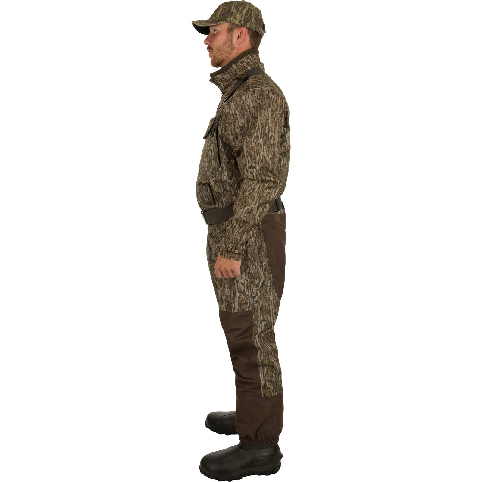 Drake Waterfowl Drake Waterfowl Men's Insulated Guardian Elite Vanguard Breathable Hunting & Fishing Durable Waterproof Windproof Warm Waders, Mossy Oak Bottomland, Upper - XL/Boot - 12