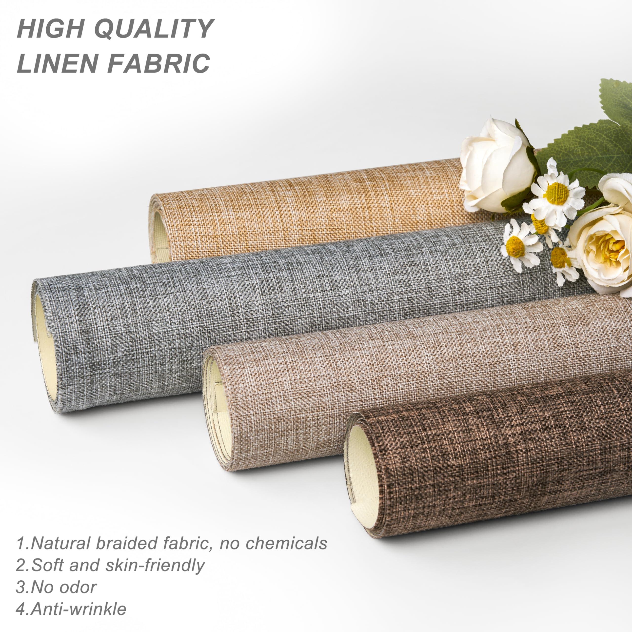 MoDanCeQ MoDanCeQ Blackout Roller Shade with Cassette Valance, Window Blinds with Thermal Insulated, UV Protection Linen Fabric, Blinds for Home and Office to Easy Install, Blackout Beige, 78" W x 72" H