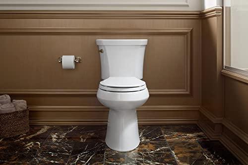 Kohler KOHLER K-4636-0 Cachet Elongated, Grip-Tight Bumpers, Quiet-Close Release Hinges, Quick-Attach Hardware, No Slam Toilet Seat, White