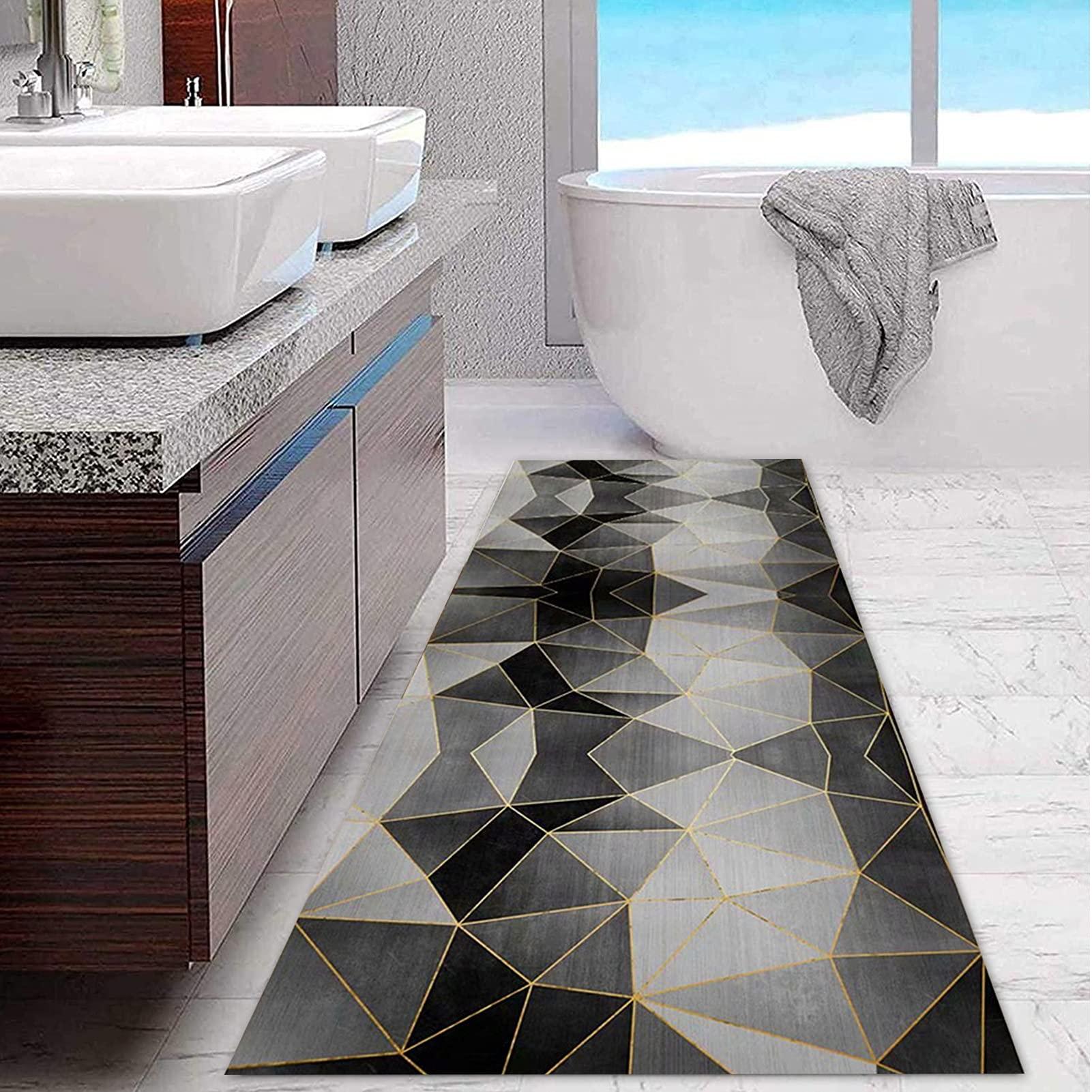 HYEYXKK HYEYXKK Geometric Narrow Hallway Runner Rug with Non Slip Backing, 1m/1.5m/2m/2.5m/3m/3.5m/4m/4.5m/5m/5.5m/6m Carpet Runners, Floor Mat for Living Room/Kitchen/Bedroom (Size : 3.3 ft x 16.4 ft)