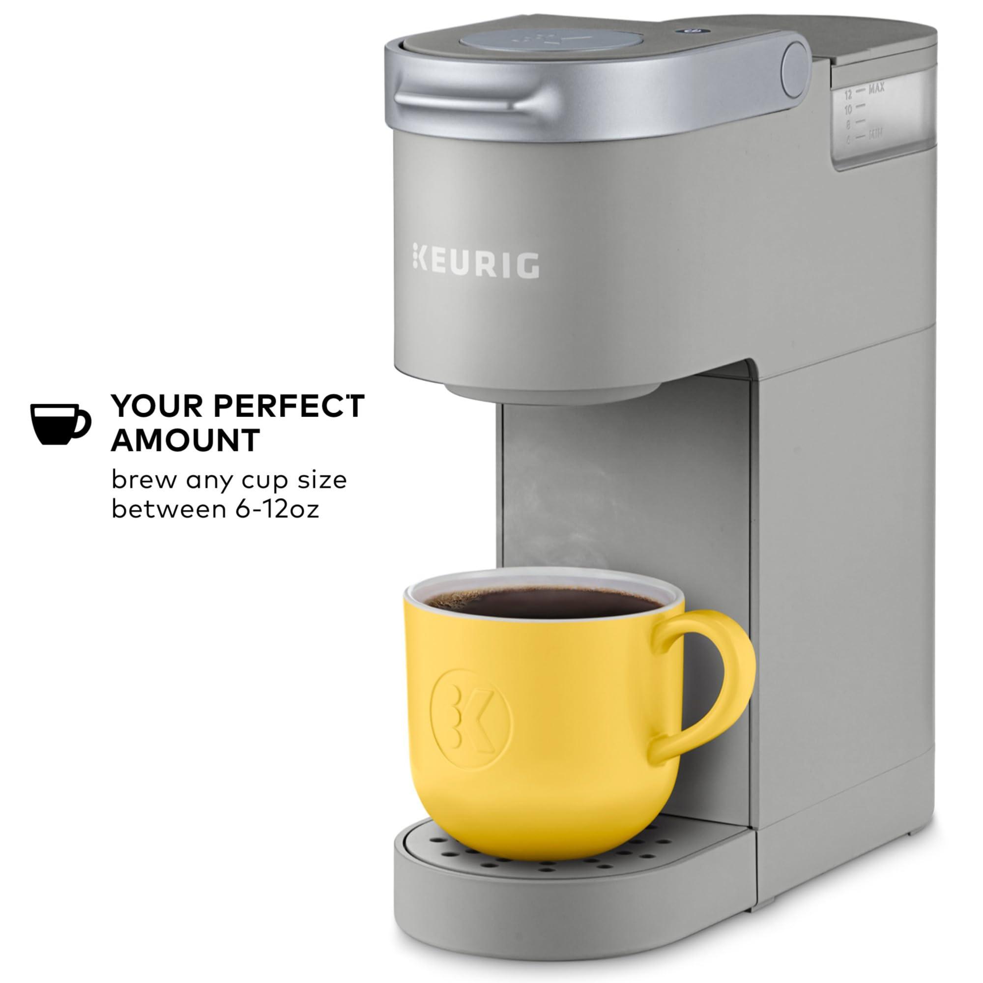 Keurig Keurig K-Mini Single Serve K-Cup Pod Coffee Maker, 6 to 12oz Brew size, with Cord Storage, Perfect for Small Spaces, Studio Gray