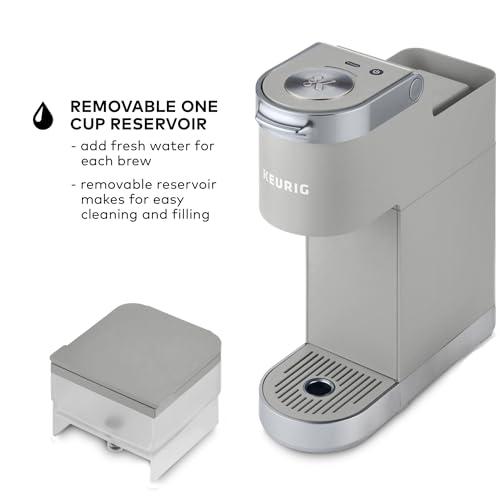 Keurig Keurig K-Mini Plus Single Serve K-Cup Pod Coffee Maker, with 6 to 12oz Brew Size, Stores up to 9 K-Cup Pods, Travel Mug Friendly, Studio Gray