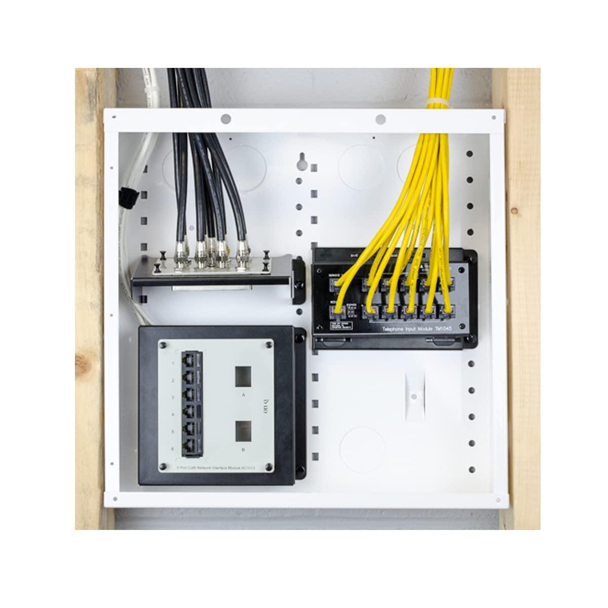 On-Q Legrand - OnQ, Cable Management, Structured Media Enclosure, In-Wall Enclosure, 14 inch, Glossy White, EN1480