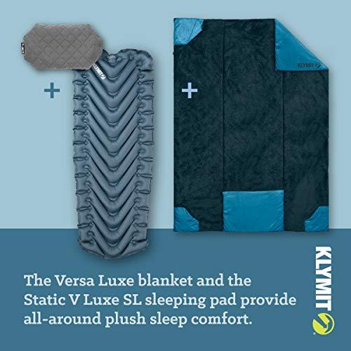 Klymit Klymit Luxe Travel Pillow, Lightweight Inflatable Hybrid Airplane, Backpacking, Hammock, and Camping Pillow, Grey