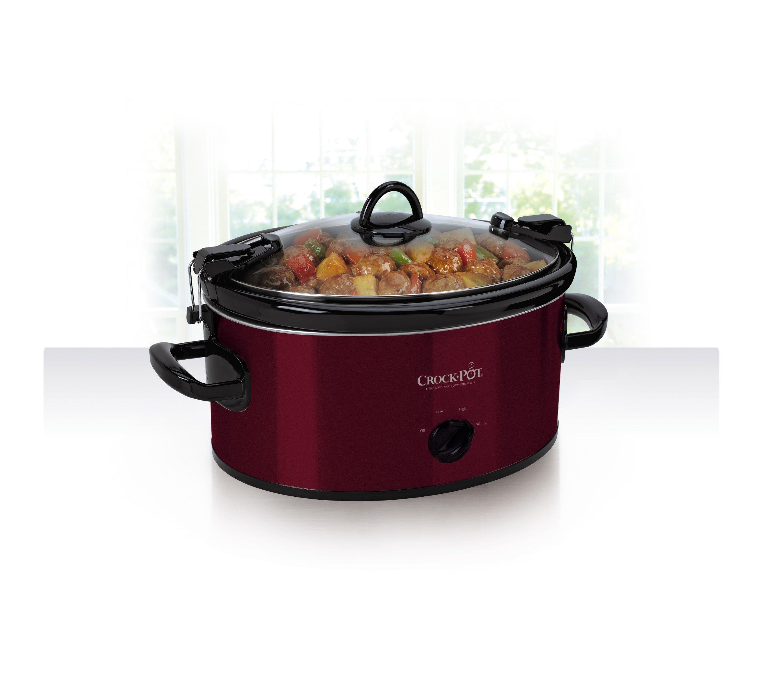 Crock-Pot Crock-Pot 6-Quart Cook & Carry Oval Manual Portable Slow Cooker, Red - SCCPVL600-R