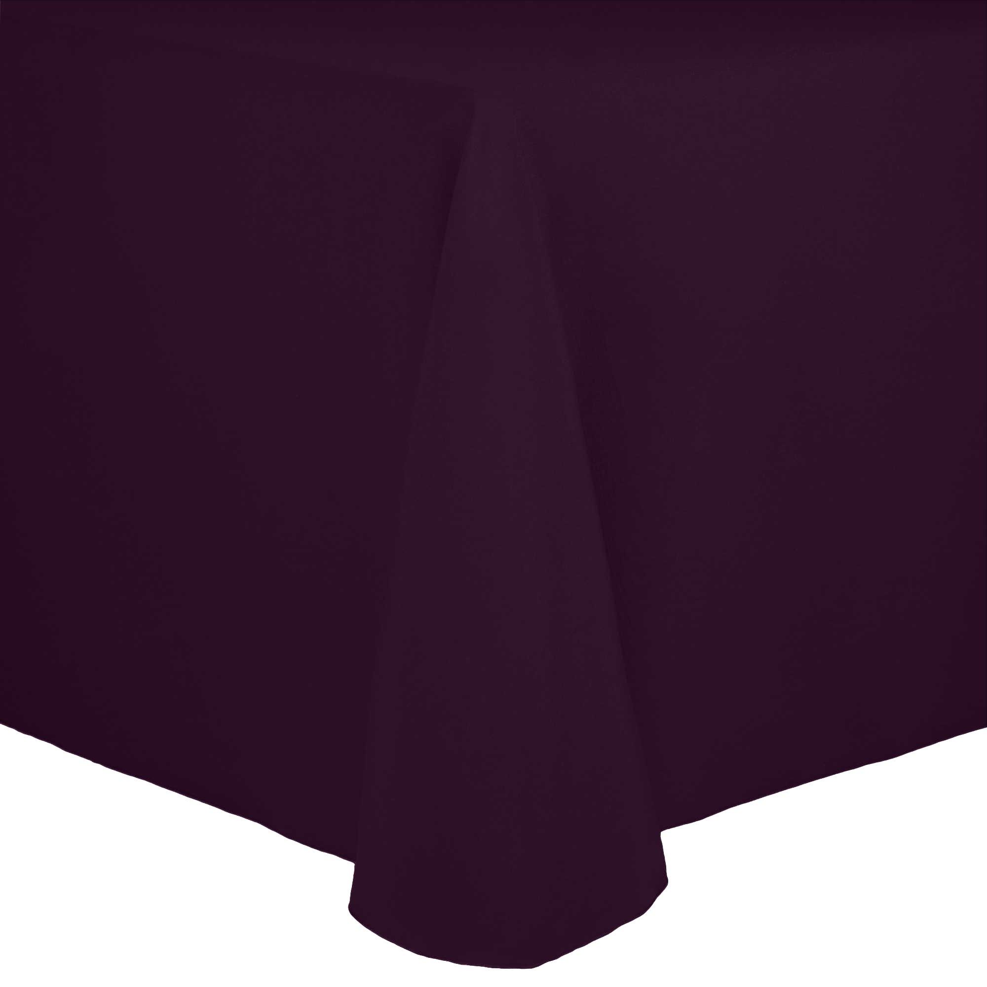 Ultimate Textile Ultimate Textile Cotton-Feel 108 x 132-Inch Rectangular Fine Dining Tablecloth Aubergine Eggplant Purple