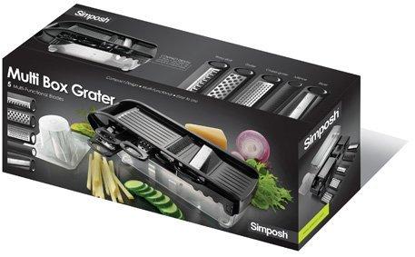 Simposh Simposh Compact Multi Box Grater, Black