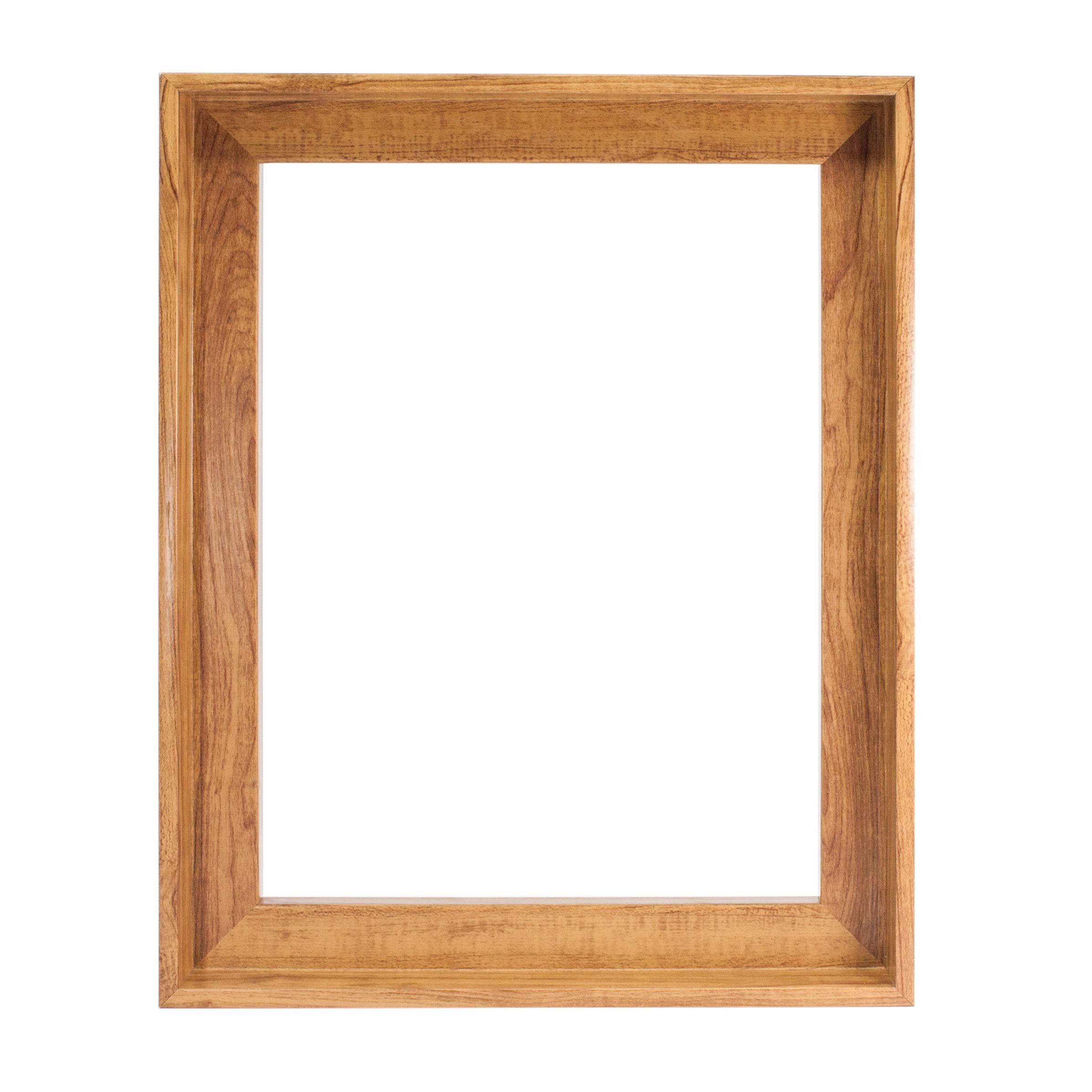 P&L ART. Canvas Floating Frame, Picture Wall Art Painting Frame for Finished Canvas Painting 1-1/4 Deep Picture Art Wall Decor. (Light Brown, 24x36)