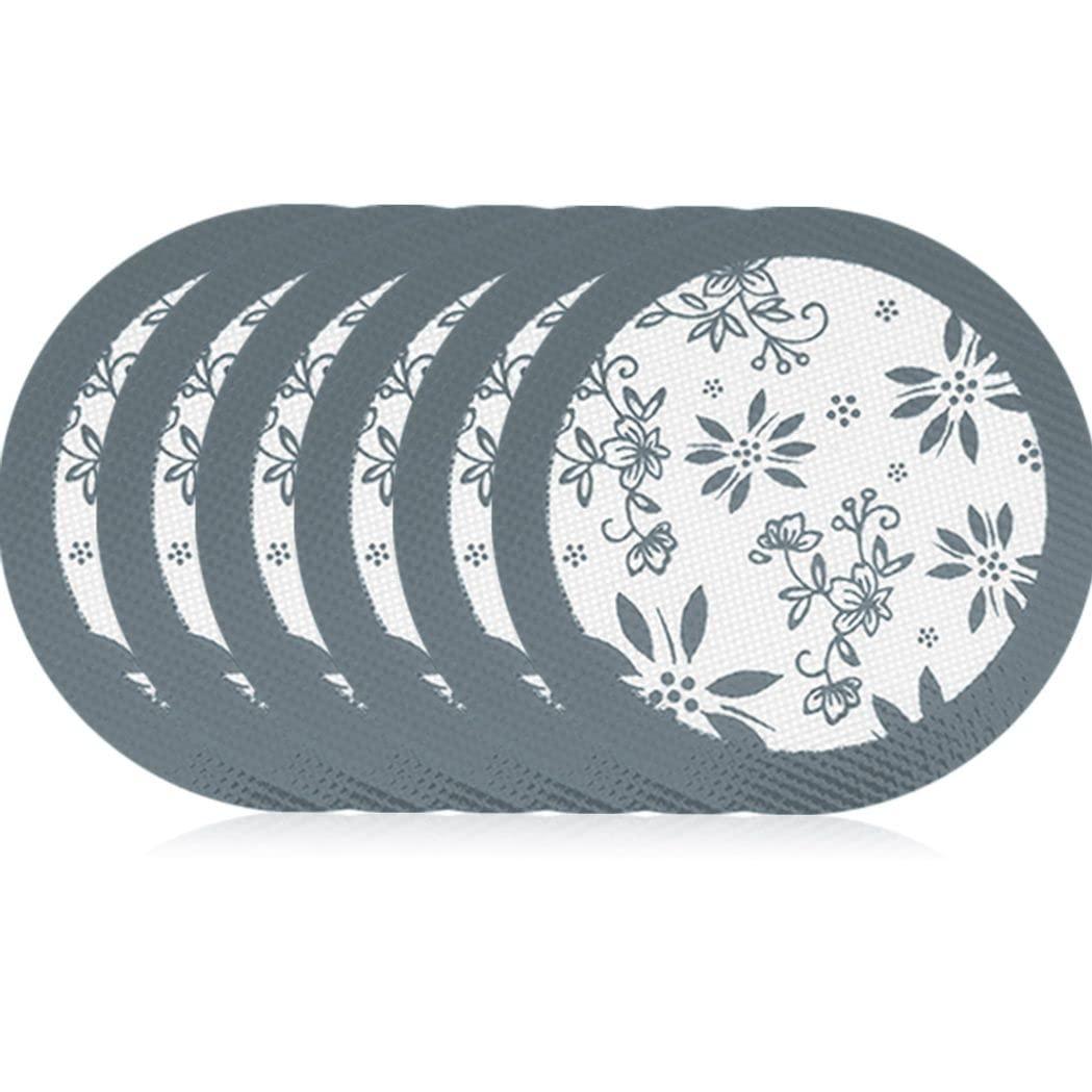 Generic 6 Pcs Silicone Pastry Mat, Counter Mats Baking Mats Dough Roll Mats Oven Liners Fondant/Pie Mats for Bread Making Tools And Supplies, Dough Rolling mat, Pie Crust, Fondant Mat (White+Grey)