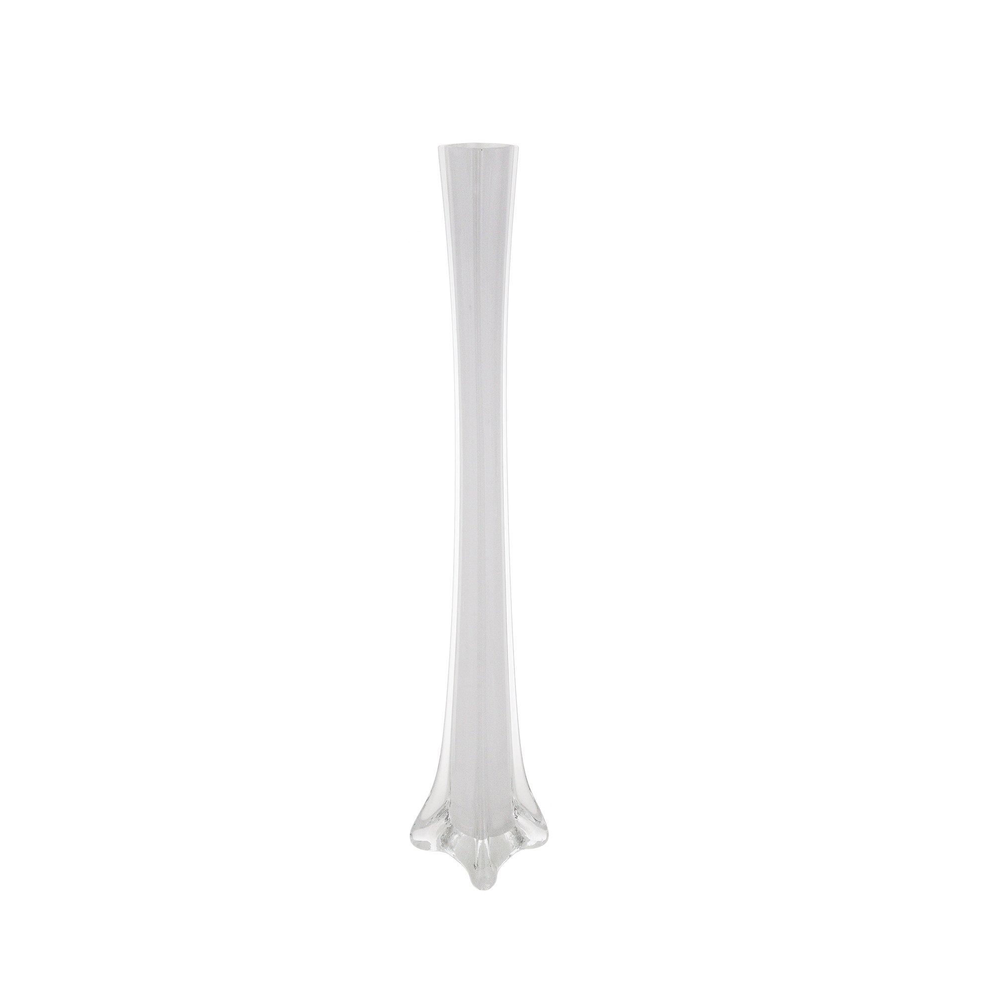 Mega Vases Mega Vases - 1.5" x 20" Eiffel Tower Glass Vase - Set of 12, White