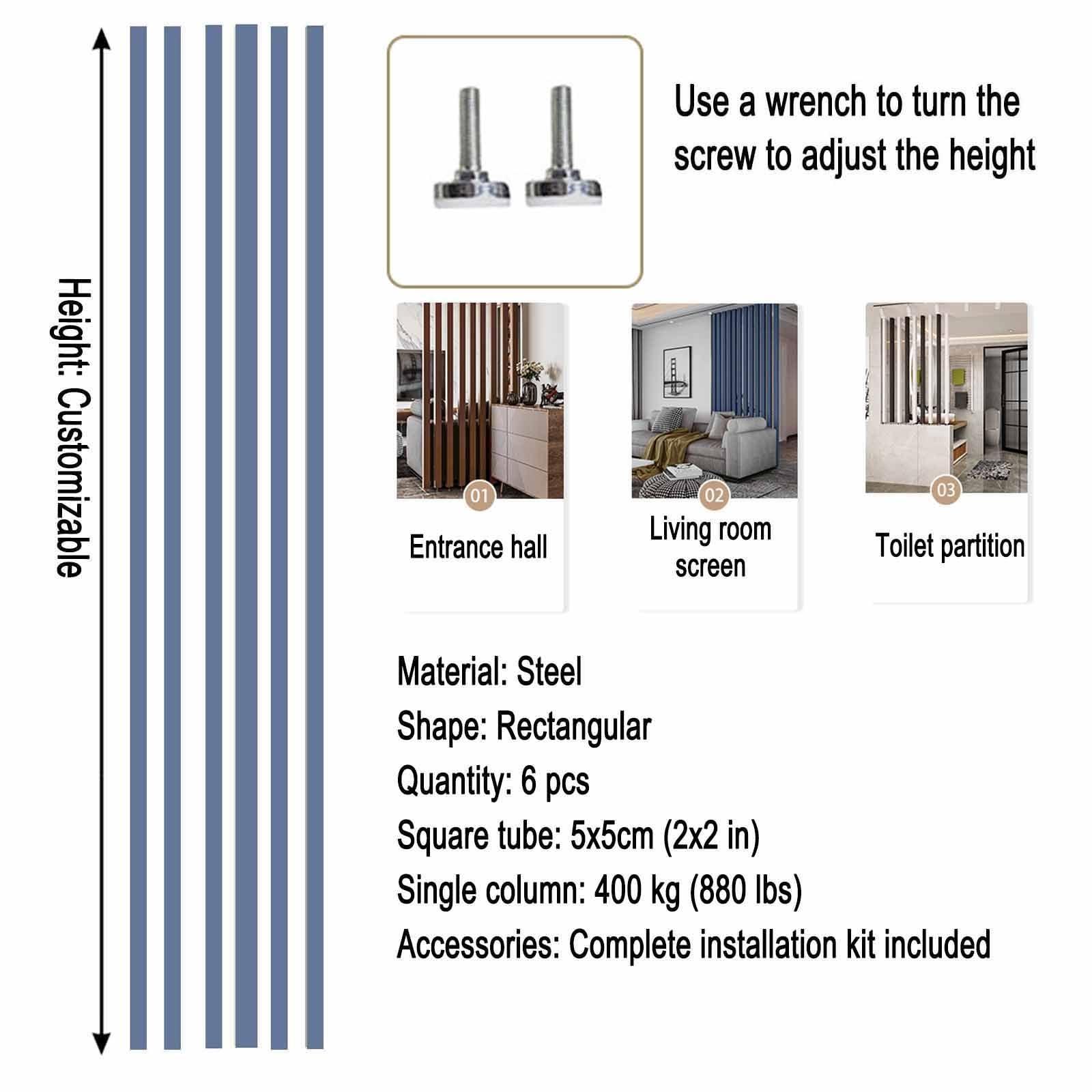 XDOPIRRS Floor to ceiling wooden wall partition post room divider,Floor to Ceiling Wall Post Partitions Screens Room Dividers,Wood Post Privacy Screens,Washroom/Balcony/Stairwell/Entrance Privacy Screen Column