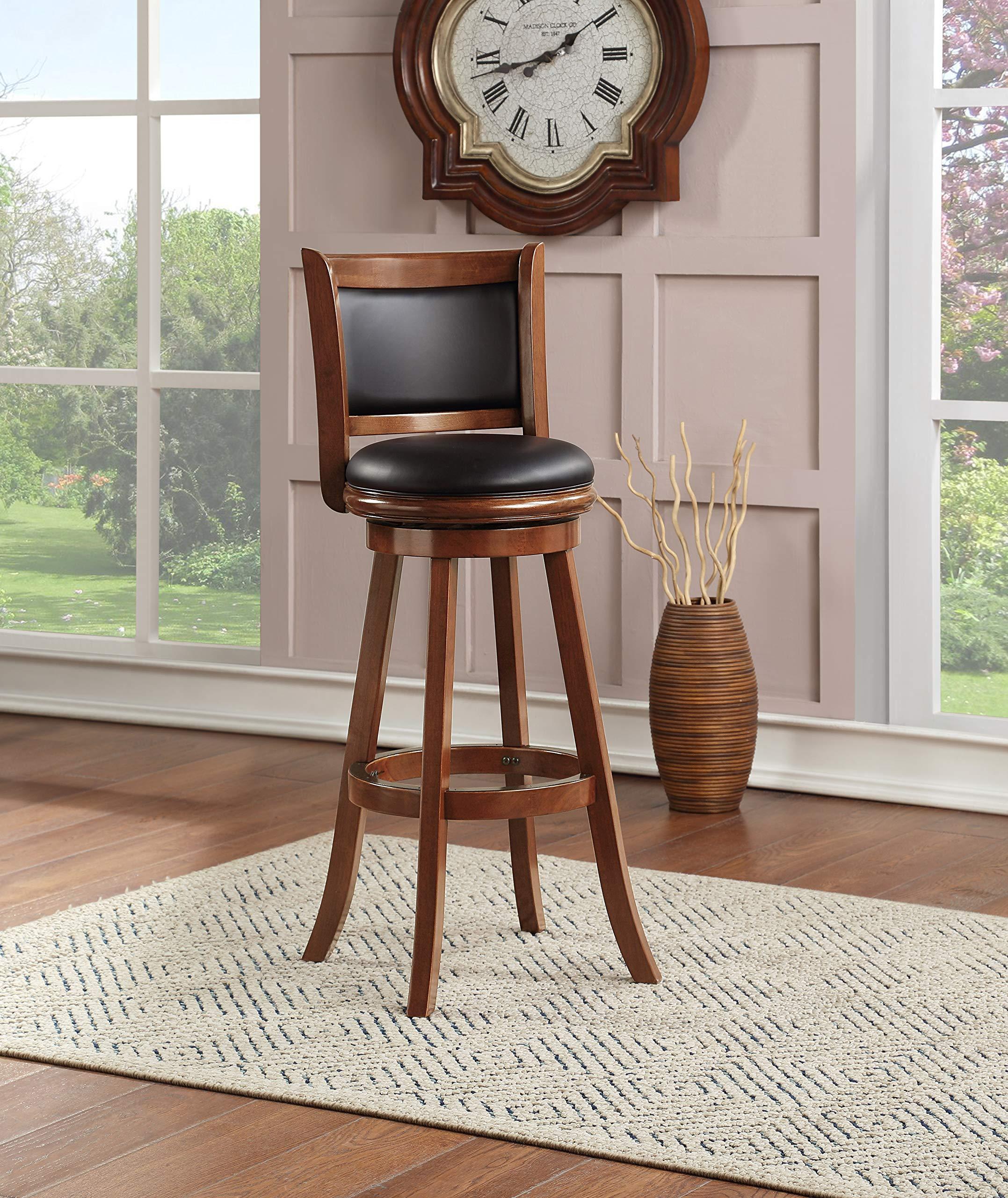 Boraam Boraam Augusta Extra Tall Swivel Bar Stool, 34-Inch, 1-Pack, Cherry