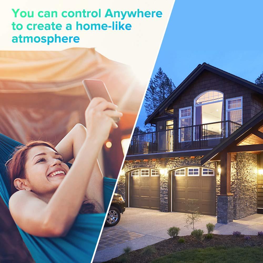 3Stone Smart Light Bulbs, 3Stone 100W Equivalent WiFi LED Color Changing Bulb Dimmable 2700K-6500K RGBCW, Compatible with Alexa, Google Home 2.4Ghz Only, A21 10W E26 Tunable White, No Hub Required 4 Pack