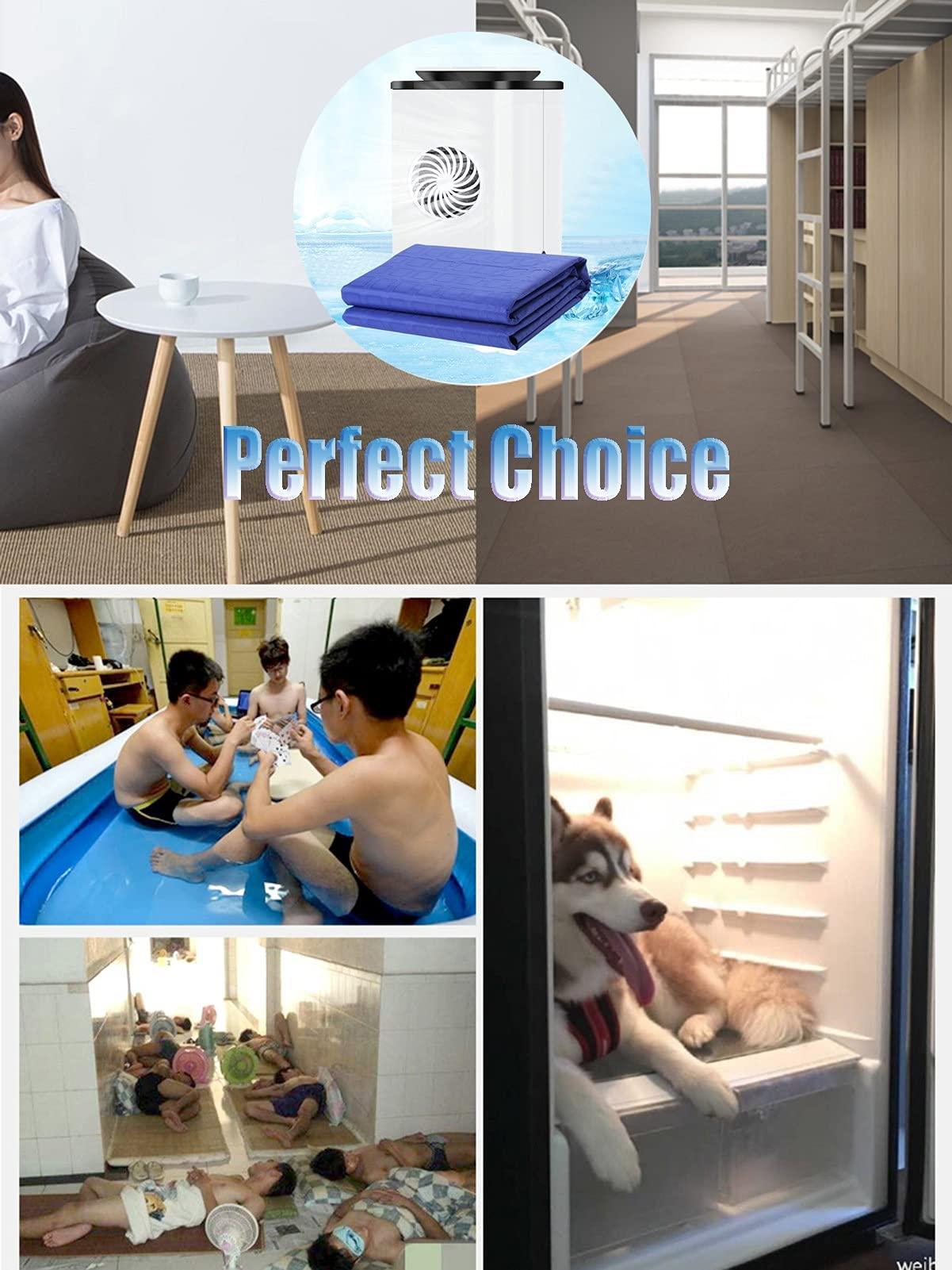 AGYH Mattress Cooler Bed Cooling Mattress Pad, Air-Conditioning Water Cooling Mattress, Cool and Comfortable Mattress Cooling System, 0.7x1.4m (Color : Blue)